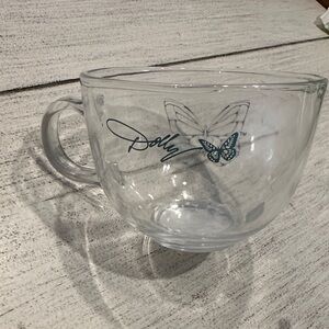 Dollcake Transparent Mug with Butterfly Motif